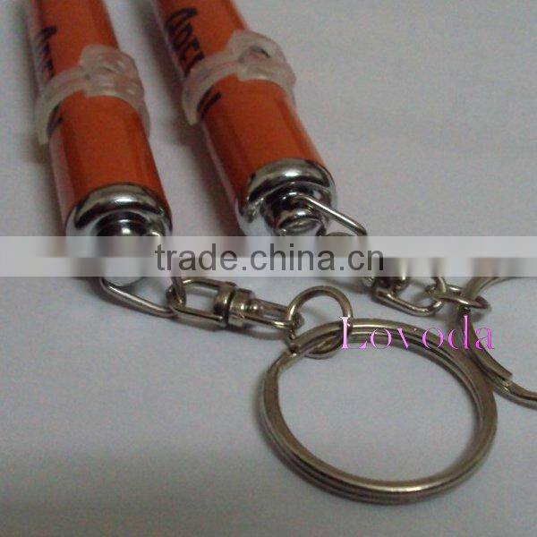 fashional key holder with led bulb torch , printing your logo and for promotional gifts JLP-036 led logo keychain