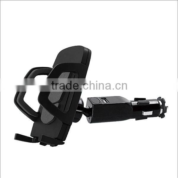 Flexible universal mobile phone car air vent holder