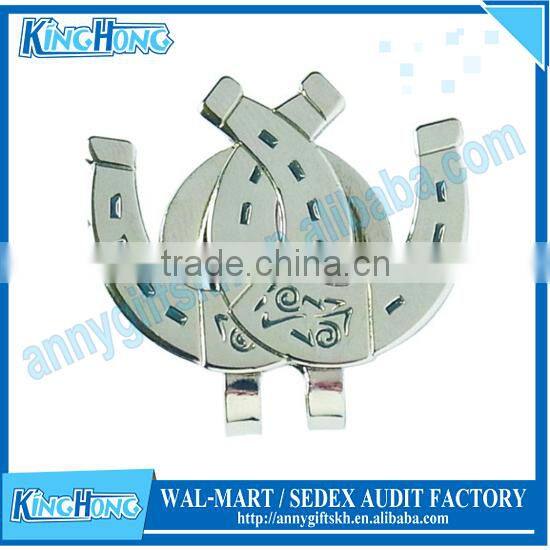 Ladies golfer ball marker with cap clip