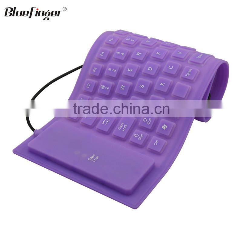 Custome USB wired portable folding silicon keyboard