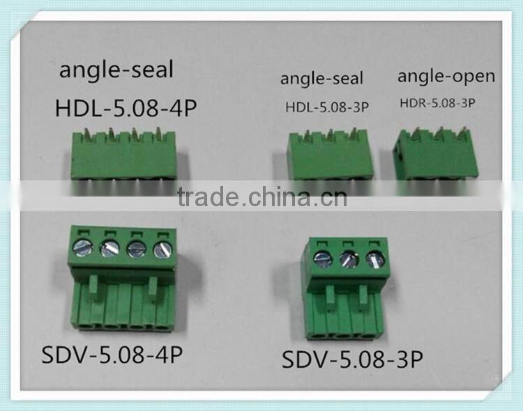 4-way Terminal Block XS2ESDT 300V 15A 5.0/5.08/7.62/3.81/3.5mm Pitch with UL, CE, ISO, SGS,CQC Approved