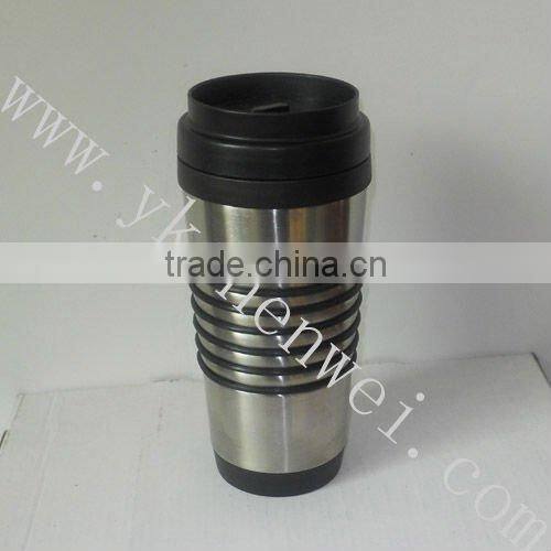 Double plastic wall advertising tumbler with customized Paper insert