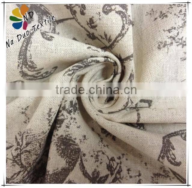 2013 new design Printed linen cotton fabric