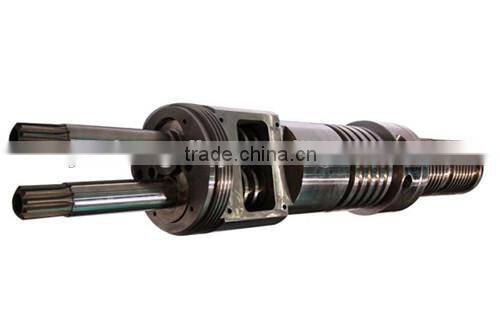 Conical twin screw barrel for injection moulding machine/ for PC / PA / PBT / PET plastic machine