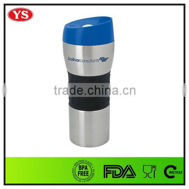 16 oz stainless tumbler with grip