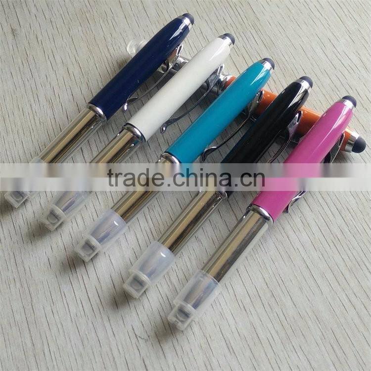 New design muti-functional 4 in 1 stylus stylus pen with light