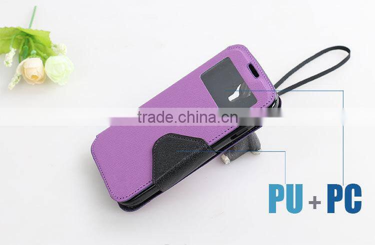 LZB Fashion contrast color series waterproof flip case cover for Alcatel C3
