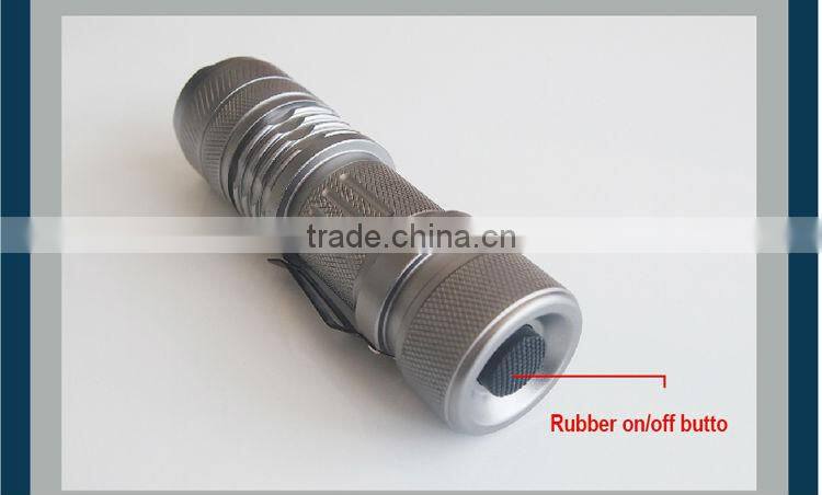Aluminium Zoomable CREE Mini Clip Flashlight