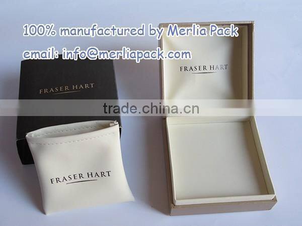 New Empty Custom Jewelry Box Ideal For Bracelets Necklaces Earring Ring Set Universal with Microfibre Pouch Boxes