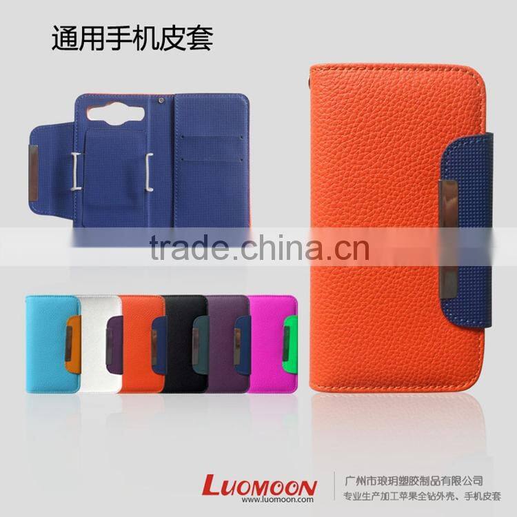 Litchi Pattern Universal Mobile Phone Diary Case Cover