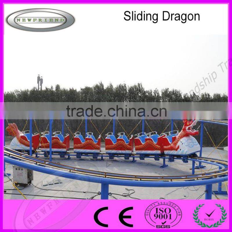 China suppier ride amusement roller coaster train for sale sliding dragon