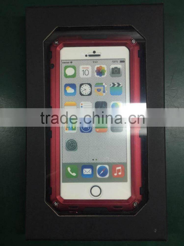 China Supplier Waterproof Cell Phone Case for iPhone 6 6S Metal TPU Shockproof Cover