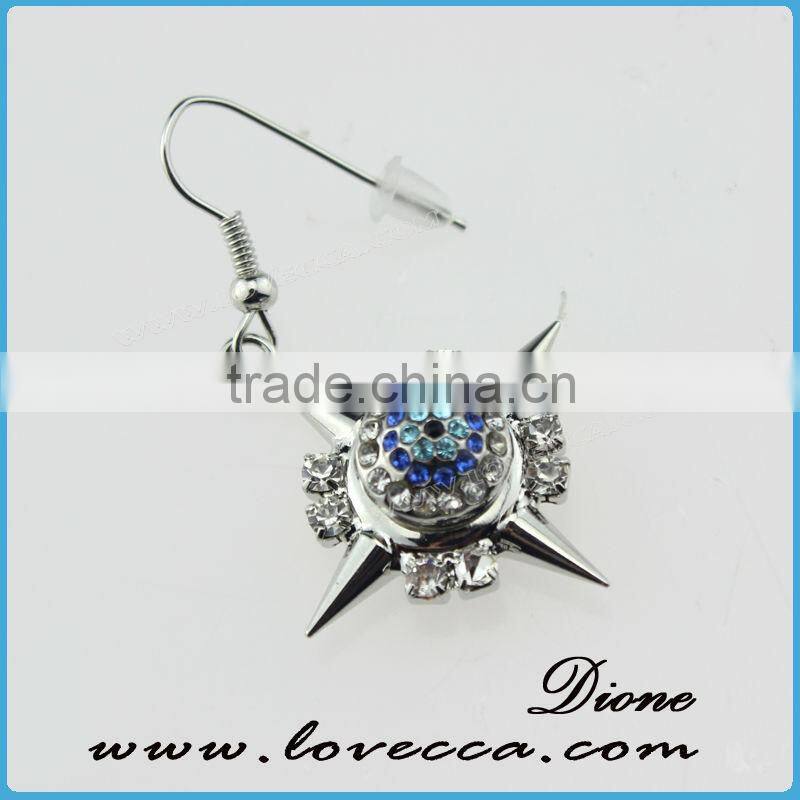 Cheapest bulk order fashion women silver button earring wholesale