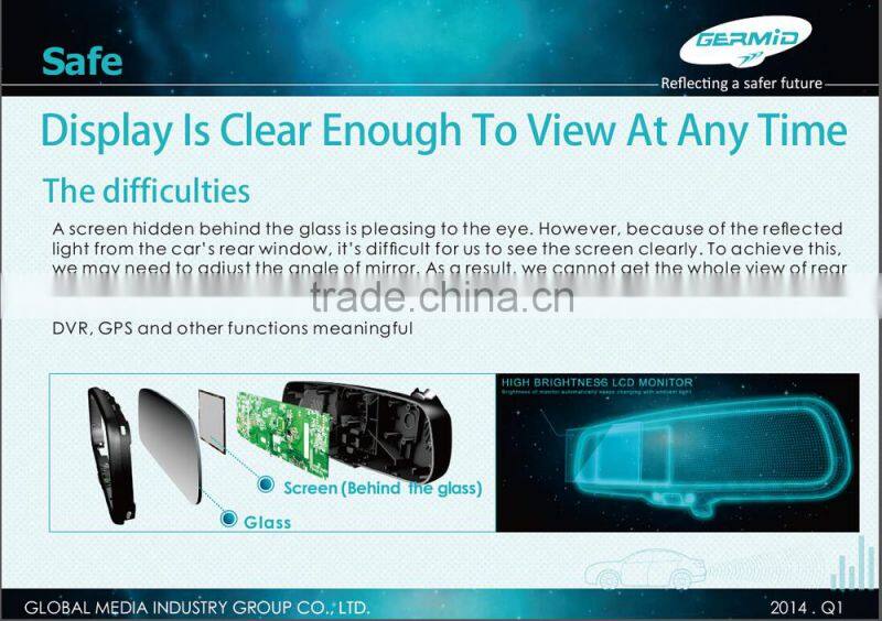 Compass and Temperature OEM Style 4.3" Replacement Mirror Monitor