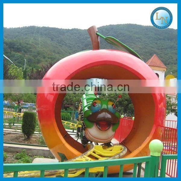 Amusement electrical train set worm roller coaster for kids