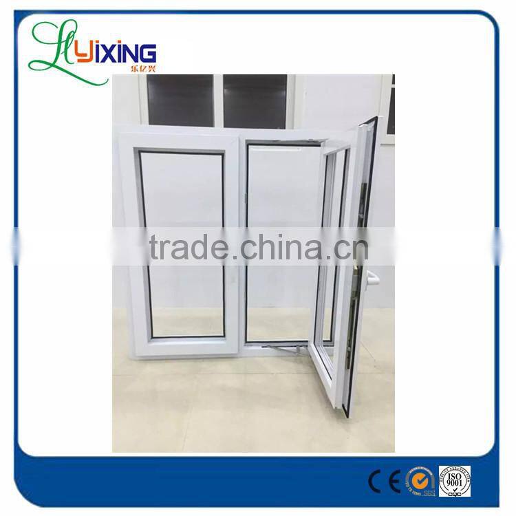 pvc Frame Material and PVC glass window,Casement Windows Type pvc arch window with grills