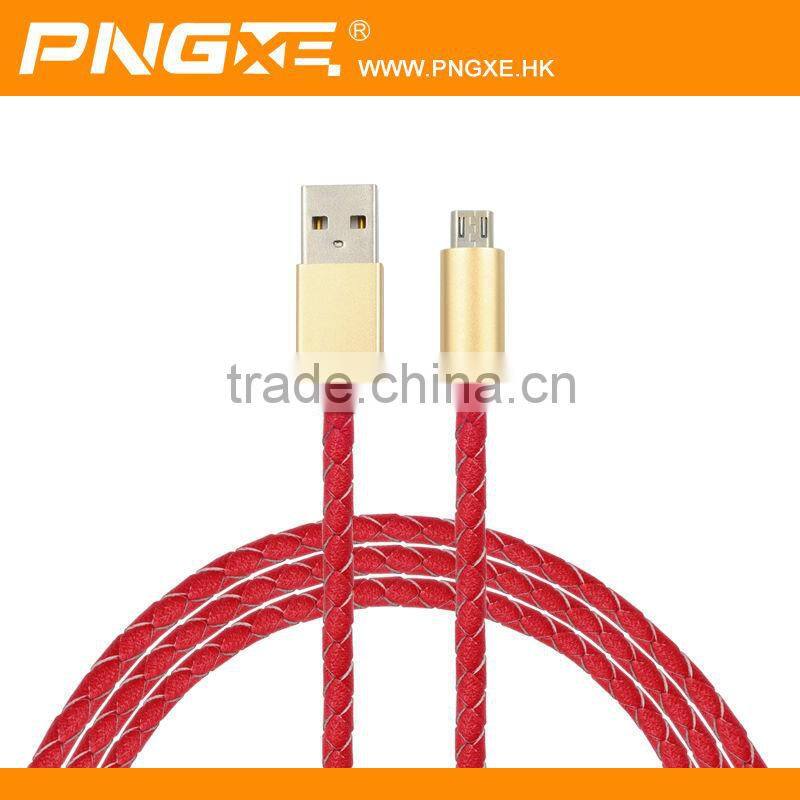 High speed colorful micro braided usb 2.0 cable with aluminum casing