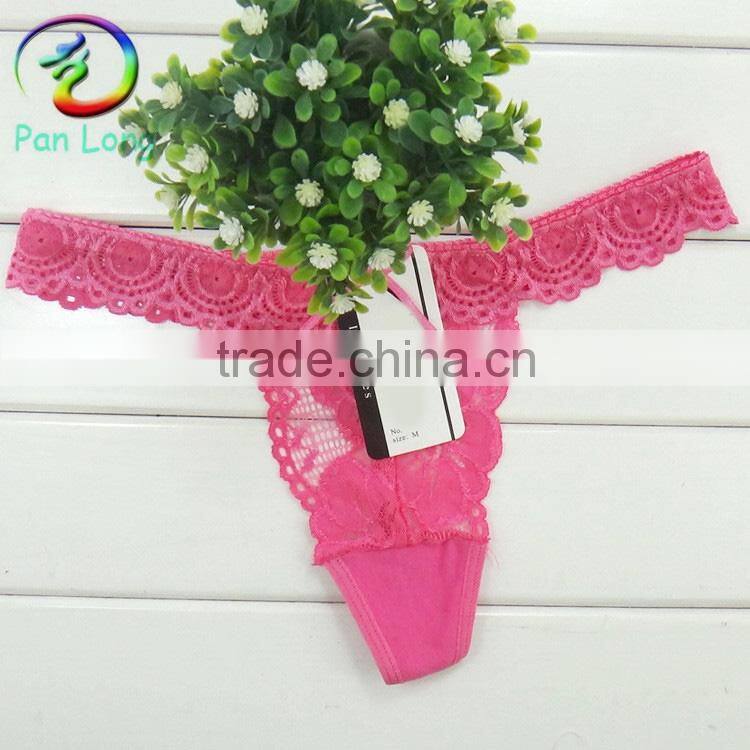 2015 sexy thong Women lace v-string tanga for young girls