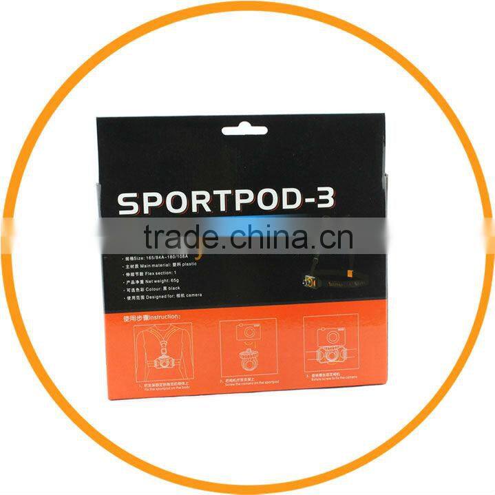 Z18-3 Skydiving Chest Camera Mount SportPod-3 for Digital Camera Black from dailyetech
