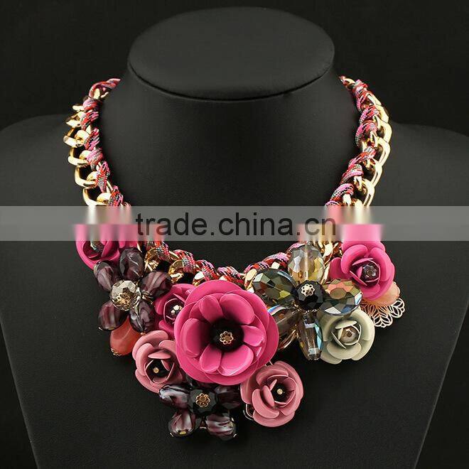 Flower necklace costume jewellry wholesale rajasthani jewellery