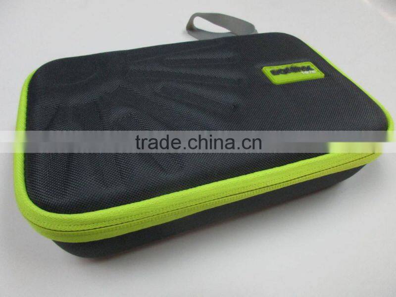 GC-5# Invisible zipper Green rubber logo 8"*5" molded EVA bag