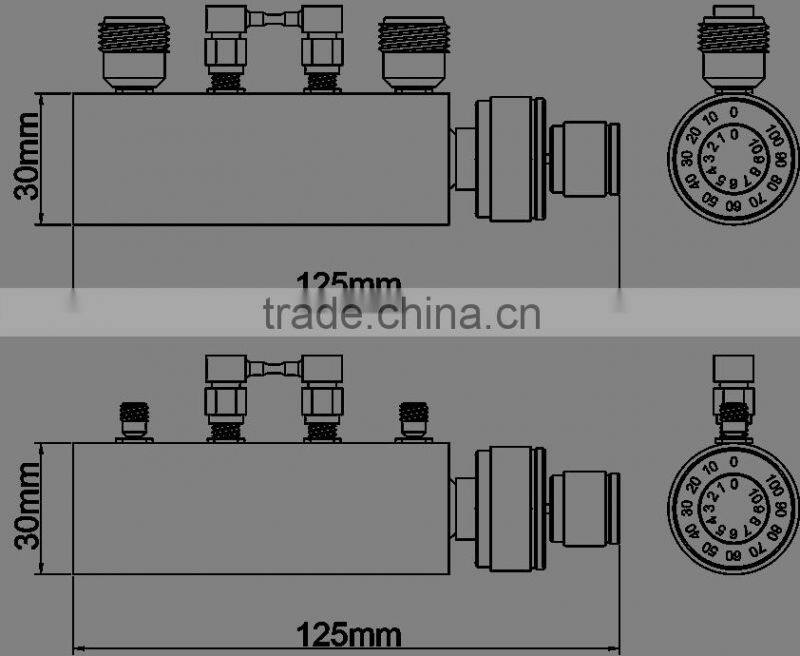 rf variable 0-90dB step attenuator low price