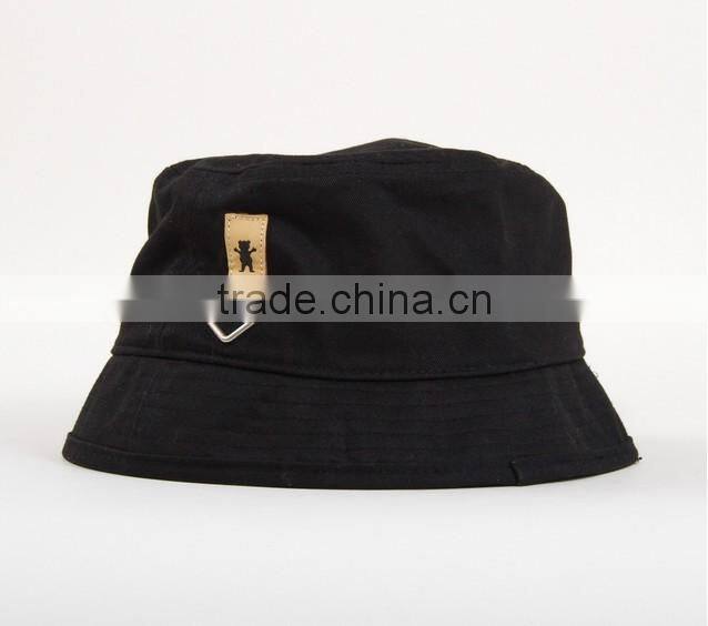 2014 custom your logo plain white cotton bucket hat
