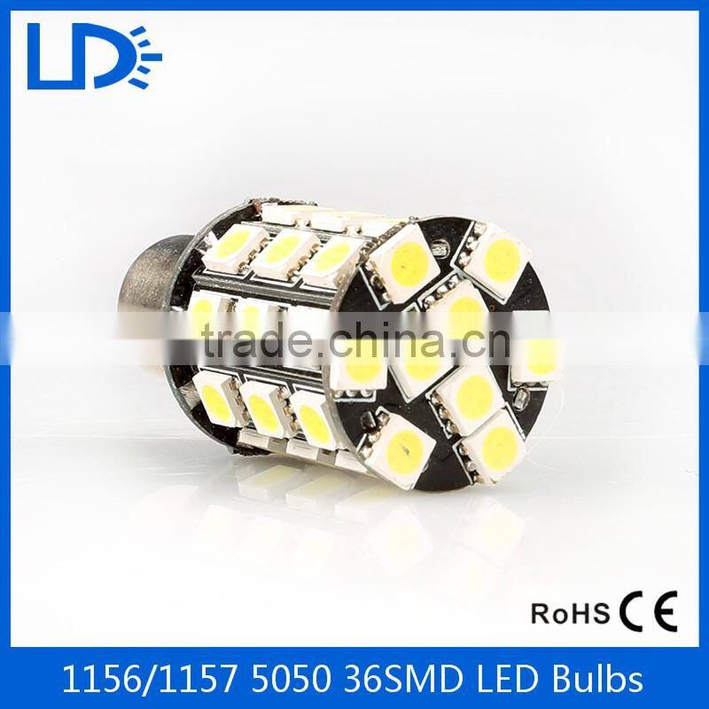 Hot selling factory wholesale car light 5050 36leds white color car led bulb 1156