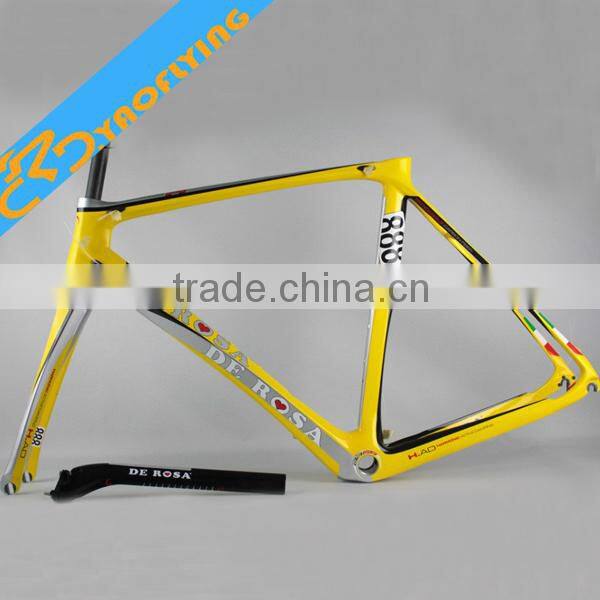 HOT SALE! champion de rose 888 carbon road frame, customer painting cheap carbon road frame on selling