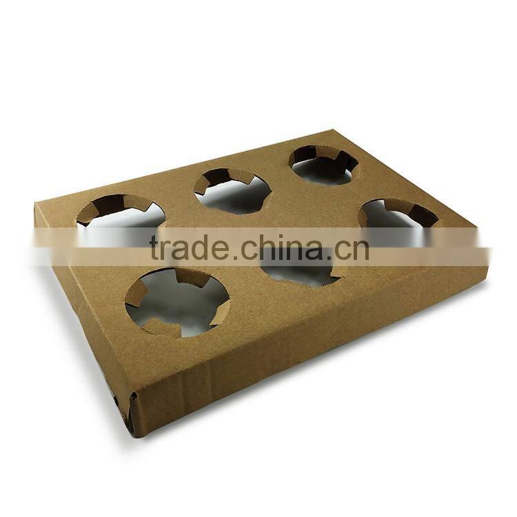 Disposable six Cup Holder take away Coffee Paper Cup Holder