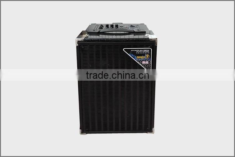 2.0 cheap price wooden speaker with rechargeable battery black color full iron grill powerful amplifier personal using speaker