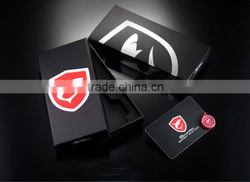 Military SHARK Analog LED Stainless Steel Sport Quartz Wrist Men Digital Watch