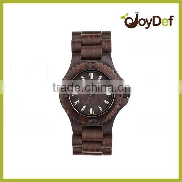 2016 popular bamboo wood wrist watch /wristwatch with logo engraved
