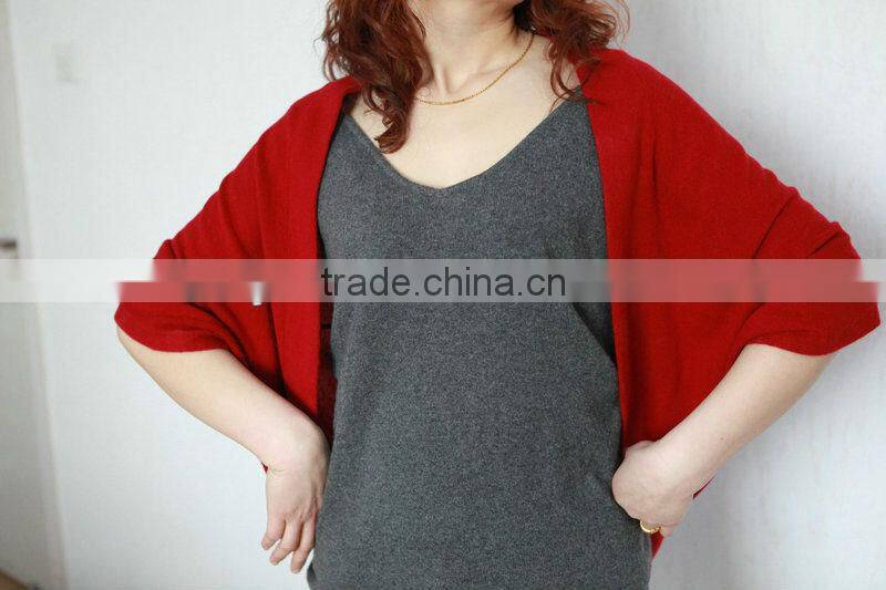 women pure cashmere poncho