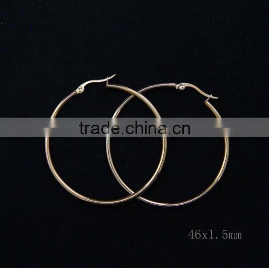 Gold Handmade Big Ring Earrings E3-10001-3300