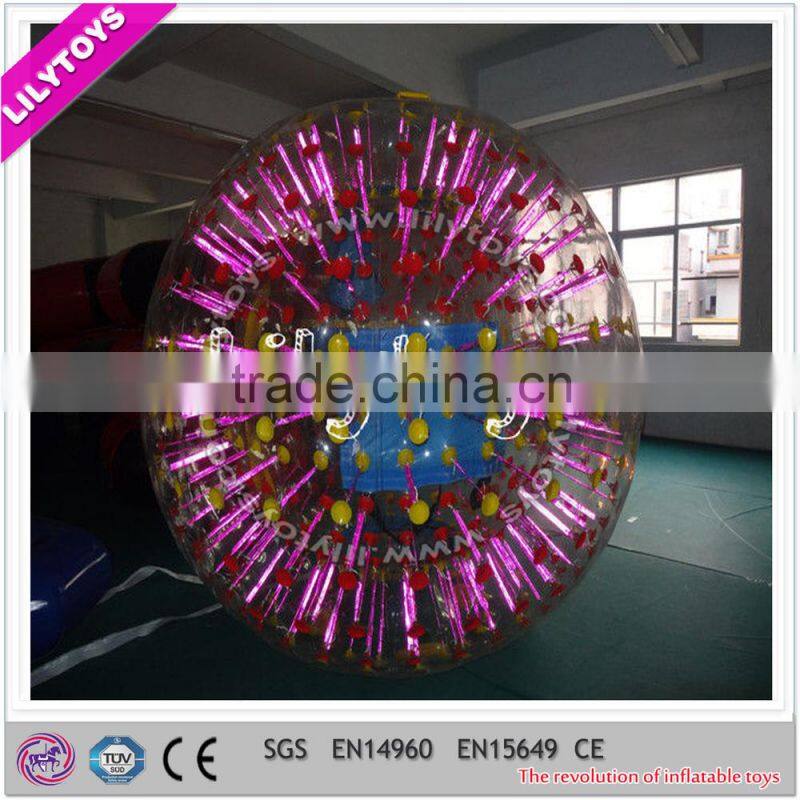shining inflatable zorb ball for sale ,2015 Brand New human hamster ball, zorb ball