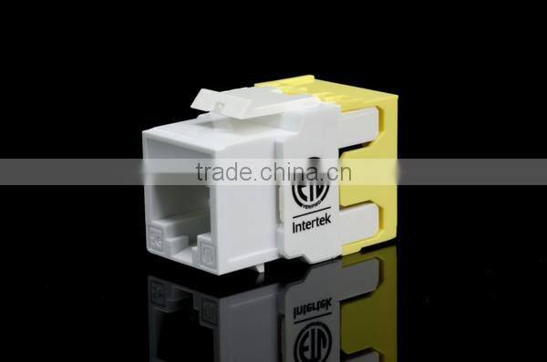 Network Solution RJ45 8P8C ETL 180 Degree UTP Super Cat 5e Modular Keystone Jack