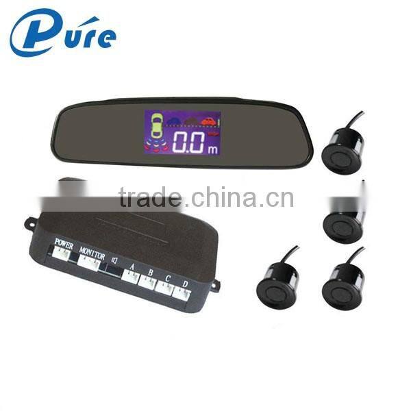 Hot selling reverse parking sensor with car rearview mirror monitor radar with lcd display