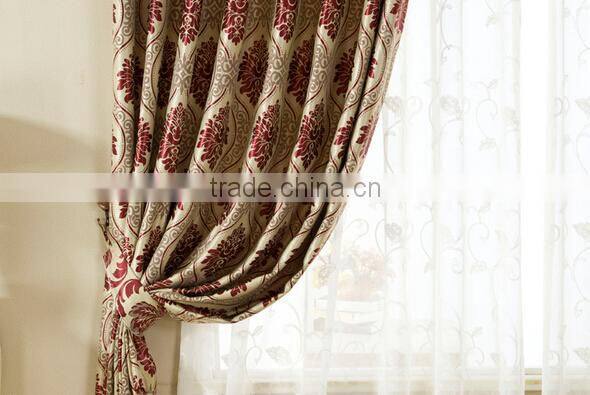 classic jacquard blackout fabric for living room curtain, European style jacquard curtain fabric, traditional curtain for Europe
