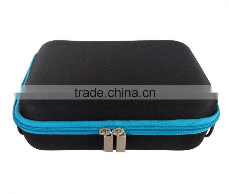 black GoPro Case with blue zipper for HERO