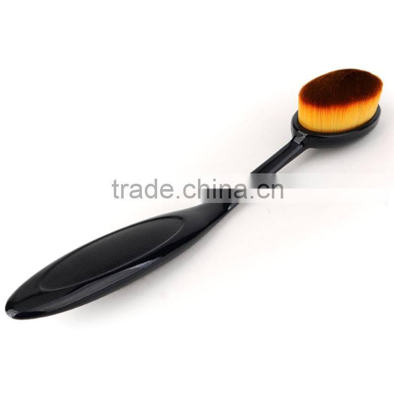 10pcs Black Cheapest Oval Foundation Cosmetic Brush