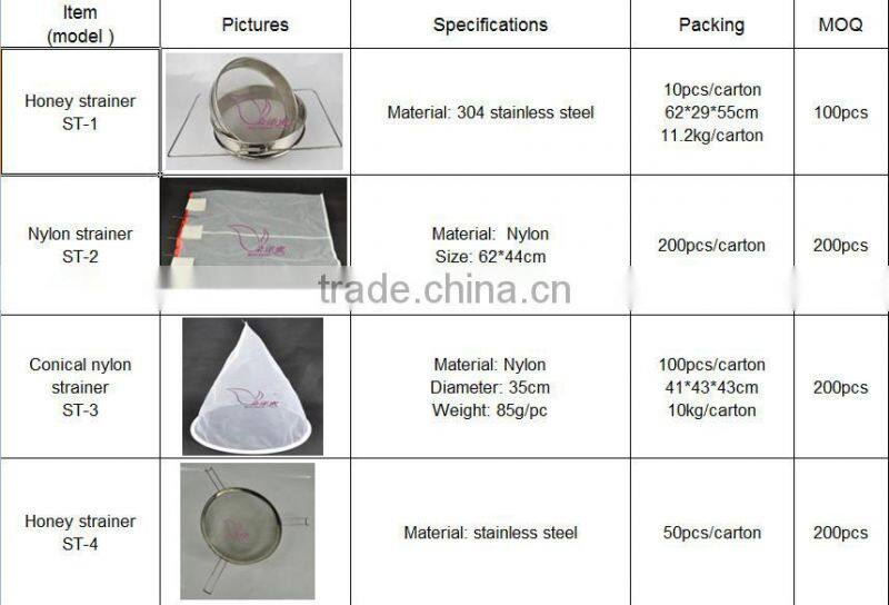 beekeeping tools conical nylon strainer
