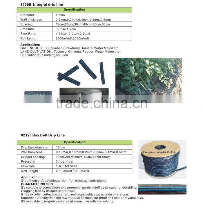 Agriculture irrigation flat emitter drip tape