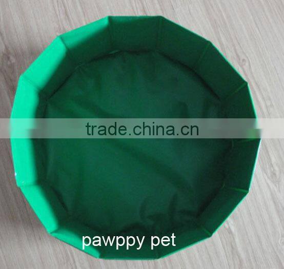 Green Portable Foldable Dog Swimming Pool Deluxe