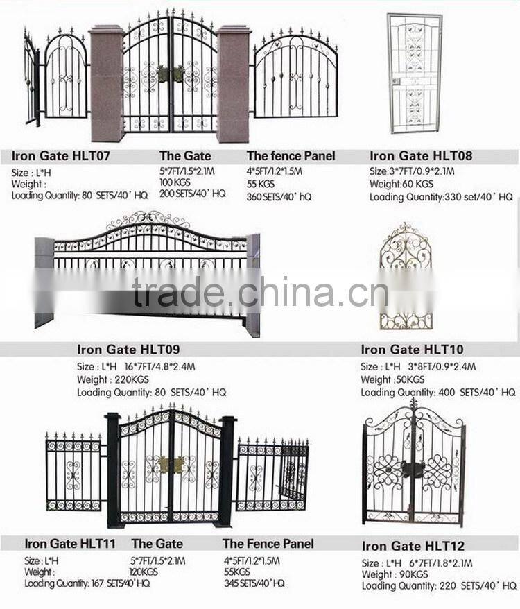 2015 new wrought iron grill gate design