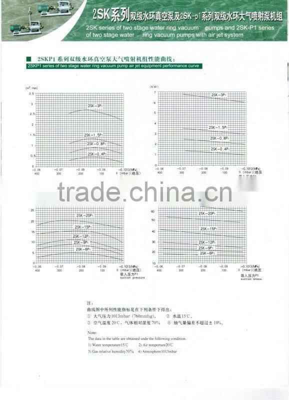 2SK series double stage water ring industrial vacuum pump