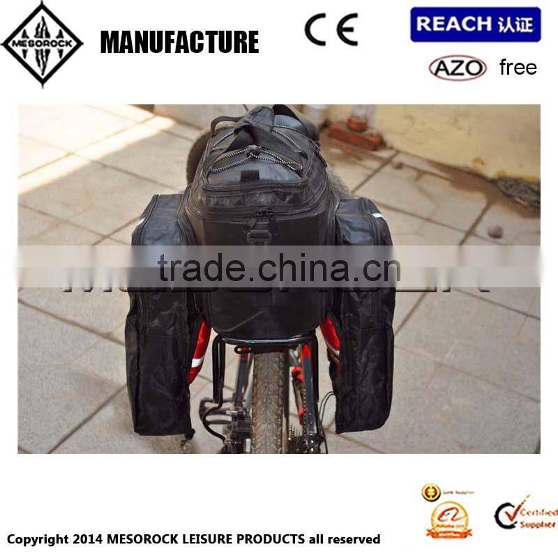 Extensible Bike Cycling Rear Seat Carrier Bag Pannier Quick Release