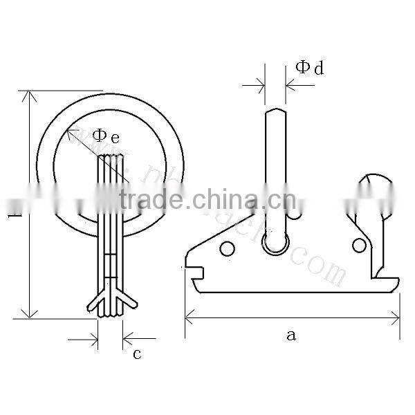 6600 Lbs E Fitting With Stainless Steel O Ring for e Track Rail