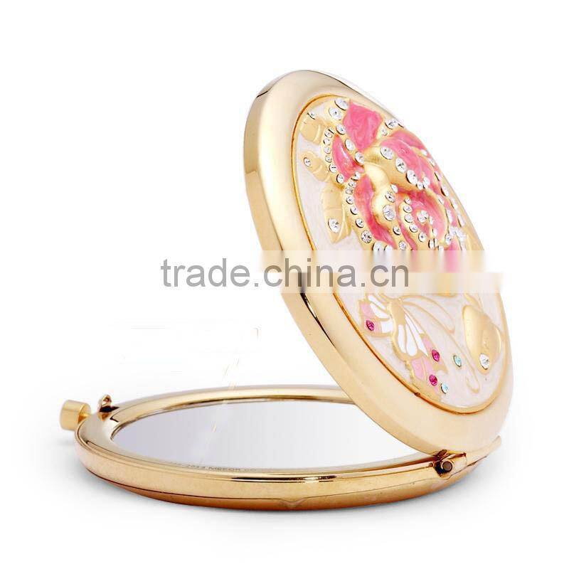 Rose folding Mirror /Make up portable mirror/Pocket Mirror/Valentines Gift