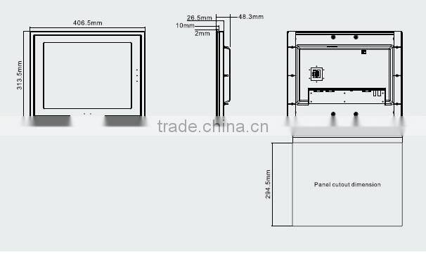 MT5720T-DP 15" TFT 1024X768 pixels 2CCFL USB /Serial port hmi touch screen panel HMI